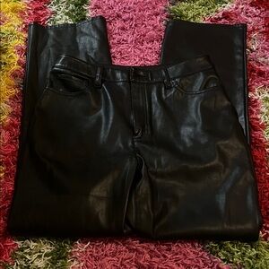 Black PLeather Pants